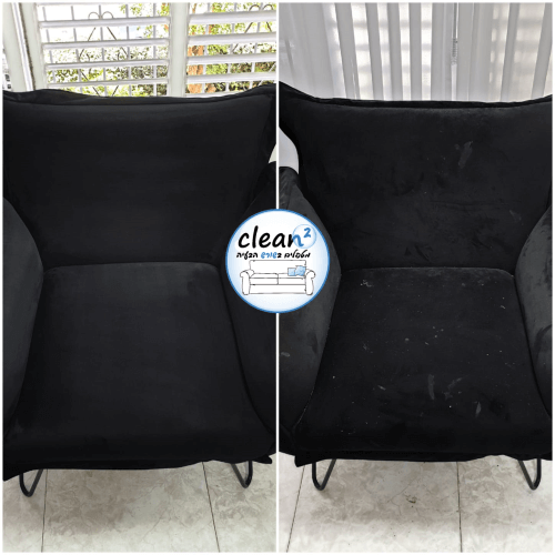 ניקיון כורסא לפני ואחרי